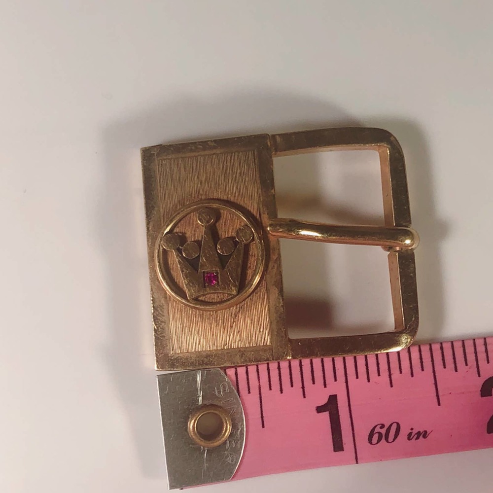 Vintage Simmons Karatclad Heavy Gold Plate Buckle - image 7